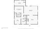 First floor plan showing layout of rooms at 26 E Plum St, Anderson, IN 46012