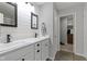 Well-lit bathroom with modern vanity, dual sinks, and plenty of storage at 2733 Lamar Dr, Whitestown, IN 46075