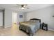 Comfortable bedroom with neutral walls, and stylish decor at 2733 Lamar Dr, Whitestown, IN 46075