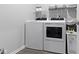 Functional laundry room with modern washer and dryer set and storage solutions at 2733 Lamar Dr, Whitestown, IN 46075
