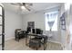 Bright home office space with natural light, modern desk, and comfortable seating at 2733 Lamar Dr, Whitestown, IN 46075