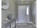 Bright entryway featuring modern decor, gray console table, and a welcoming atmosphere at 2734 Newaygo Dr, Indianapolis, IN 46217
