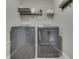 Modern laundry room with a pair of gray washer and dryer at 2734 Newaygo Dr, Indianapolis, IN 46217