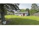 Expansive backyard featuring a patio, mature trees, and ample space for outdoor activities at 3019 E Berwyn St, Indianapolis, IN 46203