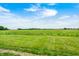 Open field with lush green grass stretching to the horizon under a partly cloudy sky at 333 N Windswept Rd, Greenfield, IN 46140