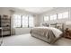 Serene bedroom with large windows, plush bedding, and contemporary decor at 3675 Dartmoor Way, Zionsville, IN 46077