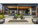 Lovely outdoor living space with a cozy fire pit and comfortable seating at 3675 Dartmoor Way, Zionsville, IN 46077