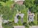 Expansive aerial view of a home showcasing lush landscaping, mature trees, and a private backyard at 409 N Sycamore St, Martinsville, IN 46151