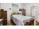 This bedroom offers a ceiling fan and great natural light at 409 N Sycamore St, Martinsville, IN 46151