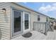 The sliding glass door leads from the house onto the back deck at 5503 Antoneli Ln, Indianapolis, IN 46237