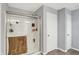 Bright bathroom featuring a glass enclosed shower with built in shelving at 5812 Flat Hill Dr, Indianapolis, IN 46239
