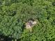 Aerial view of the home nestled in a lush green forest setting at 7141 E Pleasant Run Pkwy S Dr, Indianapolis, IN 46219