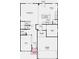 Detailed first floor plan showing a layout with an open floor plan connecting the great room to kitchen and dining spaces at 7501 Firecrest Ln, Camby, IN 46113