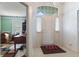 Inviting foyer with a front door, a window and an adjacent office area at 8038 Midlothian Way, Indianapolis, IN 46214