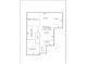 First floor plan showcasing the layout of the living spaces, bedrooms, and bathrooms at 1 Virginia Ave # 607, Indianapolis, IN 46204