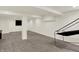 The finished basement has recessed lighting, neutral carpet and white painted walls at 10758 Gettysburg Pl, Carmel, IN 46032