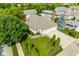 Aerial view of a home with well-maintained landscaping, a three-car garage and fenced-in backyard at 12505 Branford St, Carmel, IN 46032