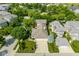 Aerial view of a home with a spacious driveway and well-manicured front lawn at 12505 Branford St, Carmel, IN 46032