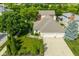 Aerial view of a house with a well-maintained lawn and a three-car garage at 12505 Branford St, Carmel, IN 46032