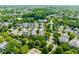 Expansive aerial view of a leafy neighborhood with manicured lawns and varied home styles at 12505 Branford St, Carmel, IN 46032