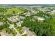 Overhead neighborhood view with winding streets, tree-lined properties and community amenities at 12505 Branford St, Carmel, IN 46032