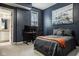 Nicely appointed bedroom with modern decor and a connected en-suite bathroom at 12505 Branford St, Carmel, IN 46032