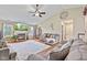 Spacious living room with wood floors, a fireplace, and a large sectional sofa at 1896 Central Park W Blvd, Greenwood, IN 46143