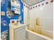 Unique bathroom with sink and bathtub-shower combination at 3251 Mars Hill St, Indianapolis, IN 46221