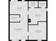 Detailed floor plan showcasing layout of kitchen, bedrooms, bathroom and living room at 3251 Mars Hill St, Indianapolis, IN 46221