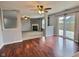 Spacious living room features hardwood floors and a fireplace at 3341 Orchard Valley Dr, Columbus, IN 47203