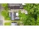 Aerial view of the property showing the house, yard, and surrounding neighborhood at 3422 Hillside Ave, Indianapolis, IN 46218