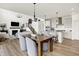 Open floorplan shows seamless flow from dining room to kitchen and living room at 4250 Blackford Rd, Bargersville, IN 46106