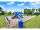 Colorful community playground featuring slides, swings, and a cushioned play area, great for  at 4250 Blackford Rd, Bargersville, IN 46106