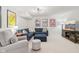 Finished basement with a comfortable seating area and entertainment center with mounted TV at 427 Quincy Pl, Westfield, IN 46074