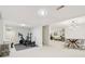 Finished basement with a workout area and a place to sit at a table at 427 Quincy Pl, Westfield, IN 46074