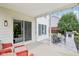 Covered patio has additional open-air space with dining set, great for outdoor entertaining at 427 Quincy Pl, Westfield, IN 46074