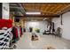 Unfinished basement provides plenty of storage space and has a home gym workout area at 4443 Mallard Pt, Columbus, IN 47201
