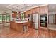 Spacious kitchen featuring stainless steel appliances and a center island with seating at 4670 N 600 E, Franklin, IN 46131