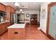 Bright kitchen with hardwood floors and a large center island at 4670 N 600 E, Franklin, IN 46131