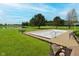 Heated in-ground pool with automatic cover and professional landscaping provides a relaxing oasis at 4670 N 600 E, Franklin, IN 46131