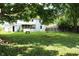 Large backyard with mature trees and partial view of the house at 515 Hawthorne Ave, Anderson, IN 46011