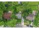 Birds eye aerial view of houses and manicured lawns of a suburban neighborhood at 5614 Regency Dr, Indianapolis, IN 46224