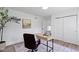 Home office with modern desk, chair, and ample storage at 6833 Evanston Ave, Indianapolis, IN 46220