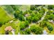 Wide aerial shot showcasing the home and its surrounding lush green landscape at 7533 Deerfield Dr, Greenfield, IN 46140