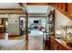 Inviting living room with hardwood floors, fireplace, and an open floor plan, perfect for entertaining at 7533 Deerfield Dr, Greenfield, IN 46140