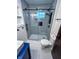 Recently remodeled bathroom with stylish glass-enclosed shower and new vanity at 810 N Bosart Ave, Indianapolis, IN 46201