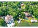 Stunning aerial view of waterfront homes with lush greenery and private docks on a sunny day at 8924 Stormhaven Ct, Indianapolis, IN 46256