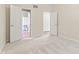 Neutral bedroom with views into the attached bathroom and closet at 11266 Old Stone Dr, Indianapolis, IN 46236