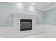 View of a fireplace in the main bedroom with white trim at 11266 Old Stone Dr, Indianapolis, IN 46236