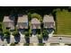 Aerial view of neighborhood highlighting home's location, landscaping, and backyard at 13829 Black Canyon Ct, Fishers, IN 46038